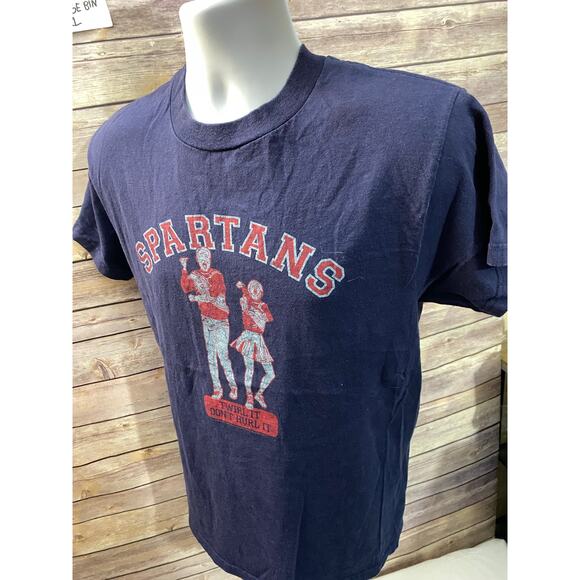 Vintage 90s SNL Spartan Spirit Will Ferrell Cheer Grey T-shirt Small -dated 90s- - Picture 6 of 9